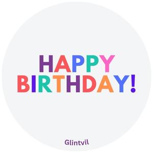 Glintvil Happy Birthday Stickers - Pack of 10